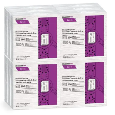 Cascades PRO Select® Dinner Napkins 1ply 12x250/cs