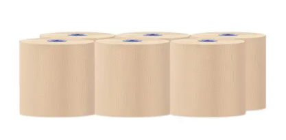 Cascades PRO Perform® Roll Towels, Tandem®, 1-Ply Natural, 1050ft 6/cs