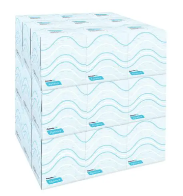 Cascades PRO Signature® Cube-Box Facial Tissue, 2-Ply White, 90 x 42/CS