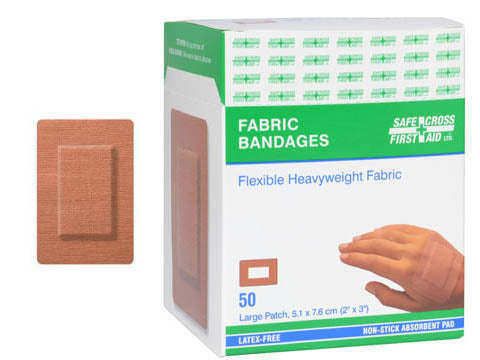Fabric Heavyweight Bandages Large Patch 5.1x7.6cm 50/box