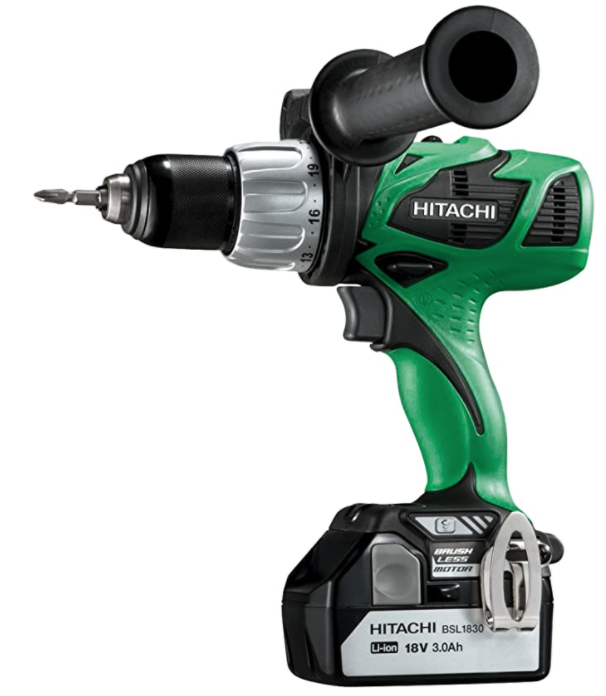 Hitachi 18V 1/2" Hammer Drill Lithium 3.0AH w/ 2 Batteries Cordless