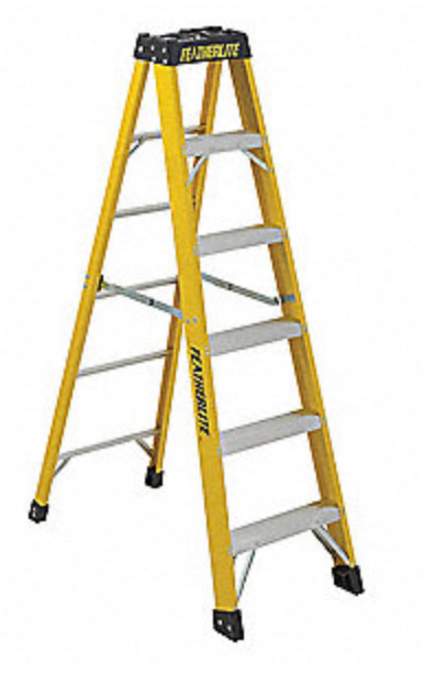 Prof. Fiberglass 6ft Step Ladder Type 1A..Featherlite 300lbs