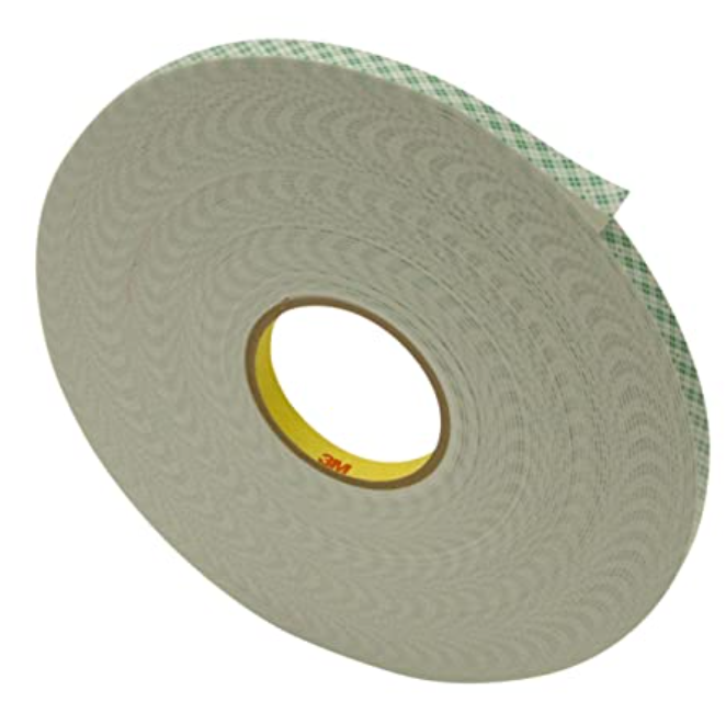 3M Double Coated Foam Urethane White Tape 1" x 36 yard