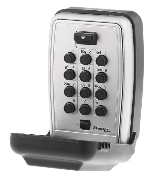 Master Wall mount Push Button Key Safe w/ Protective Cover