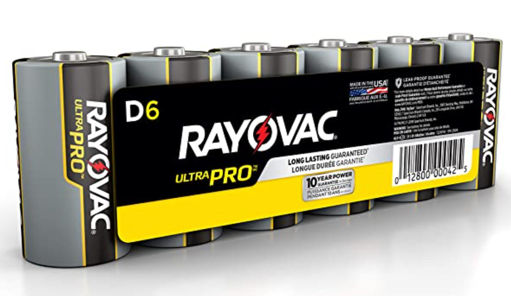 Rayovac Industrial Battery D 6 pack