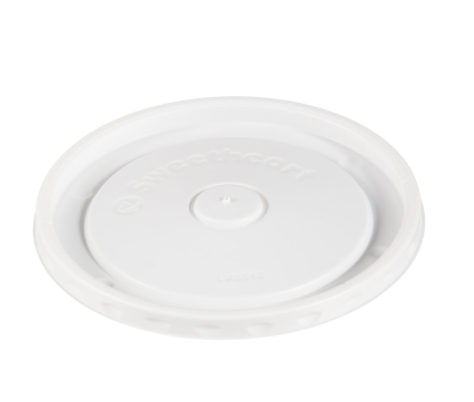 Solo 12oz Raised Vented Food Lid White 1200/cs
