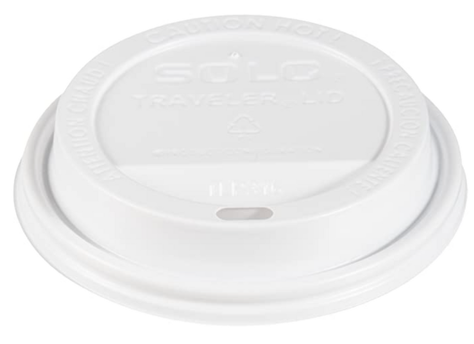 Solo 12oz Travel Dome Lids Plastic White 1000/cs