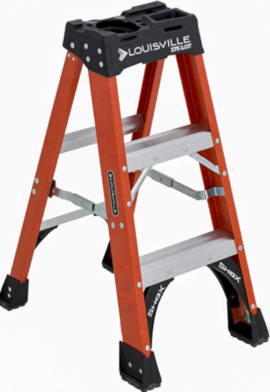 Prof. Louisville Industrial Fiberglass Step Ladder 3ft