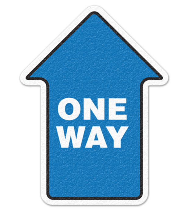 Floor Sign "One Way"
