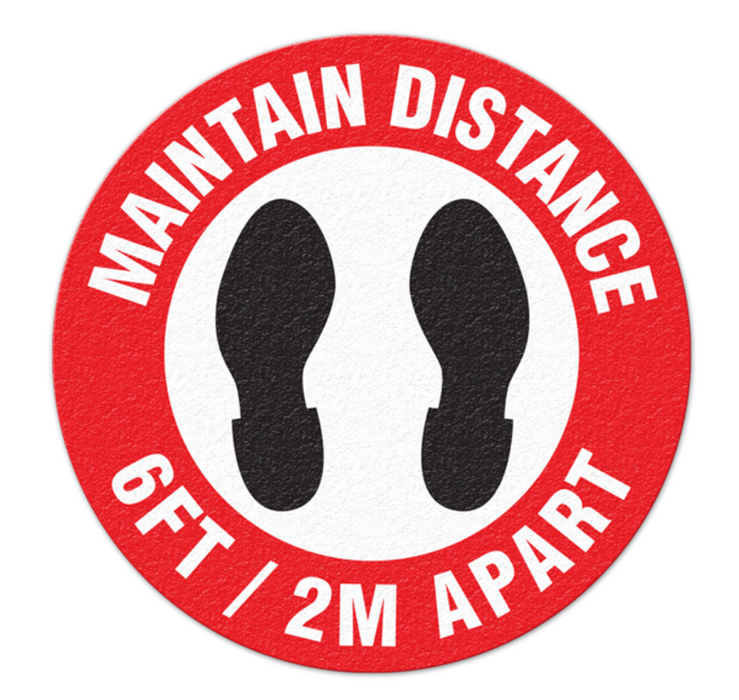 Floor Sign "Maintain Distance"