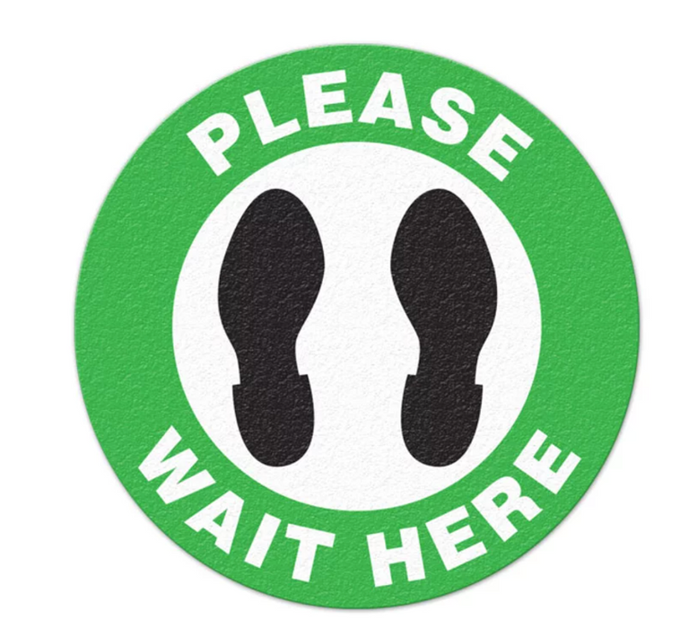 Please Wait Here Outdoor 17"D