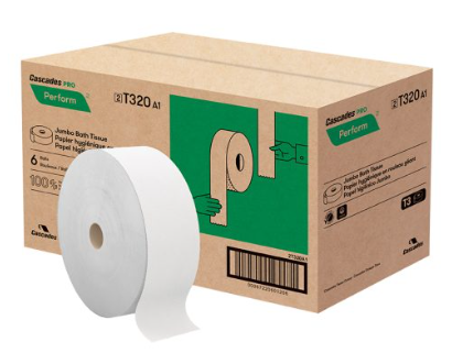 Cascades PRO Perform® Jumbo Bathroom Tissue, 2-Ply White, 1250 ft 6/CS