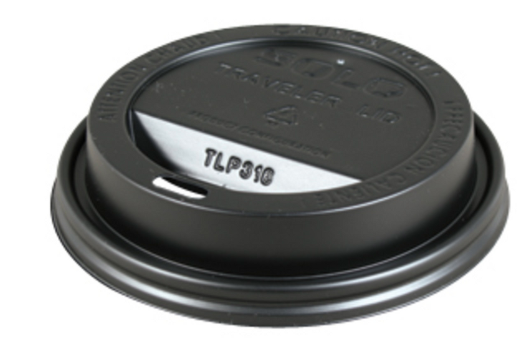 Solo 8oz Foam Cappuccino Lid Black 1,000/cs