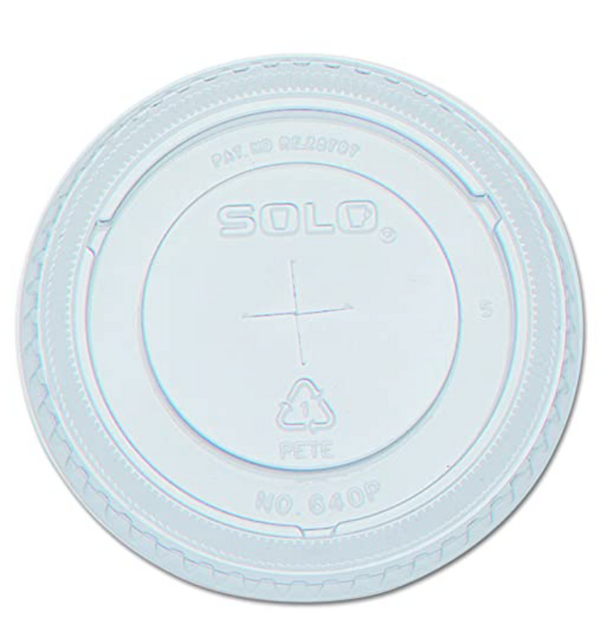 Solo Plastic Lid w/ Straw Slot Clear 2,500/cs