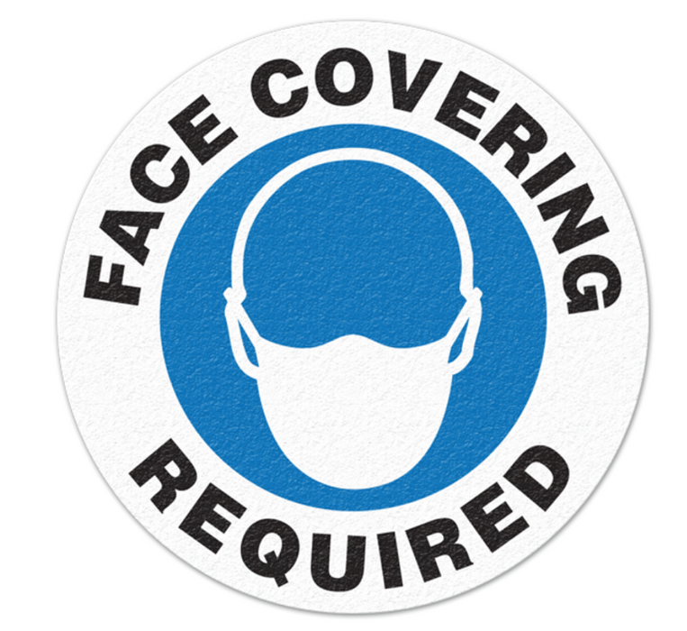 Floor Sign "Face Covering Required"